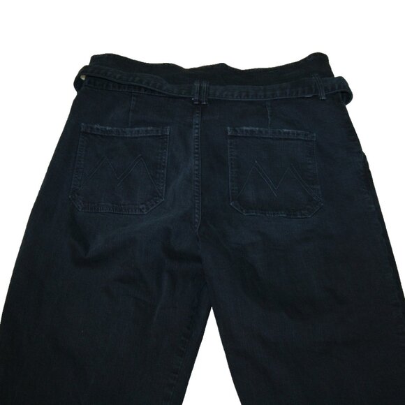Mother Superior Jeans Tag Size 30 Black Belted High Waistband - Picture 3 of 8